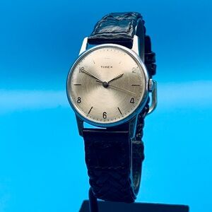 TIMEX MERCURY Vintage 1950s/60s Hand Wind Wristwatch Chrome Plate Bezel Working